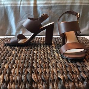 Cole Haan Brown block heel sandal size 5.5